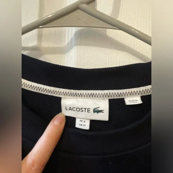 Lacoste Navy Varsity Sweater - Picture 3 of 5